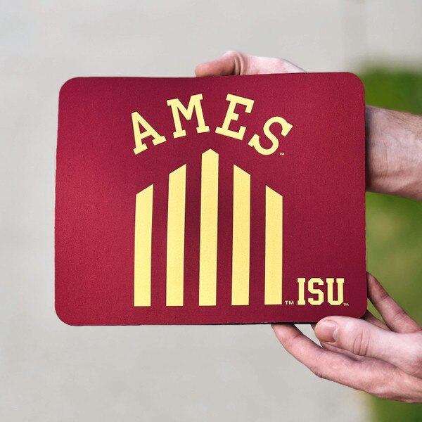 Ames Cardinal and Gold Five Bar Mouse Pad